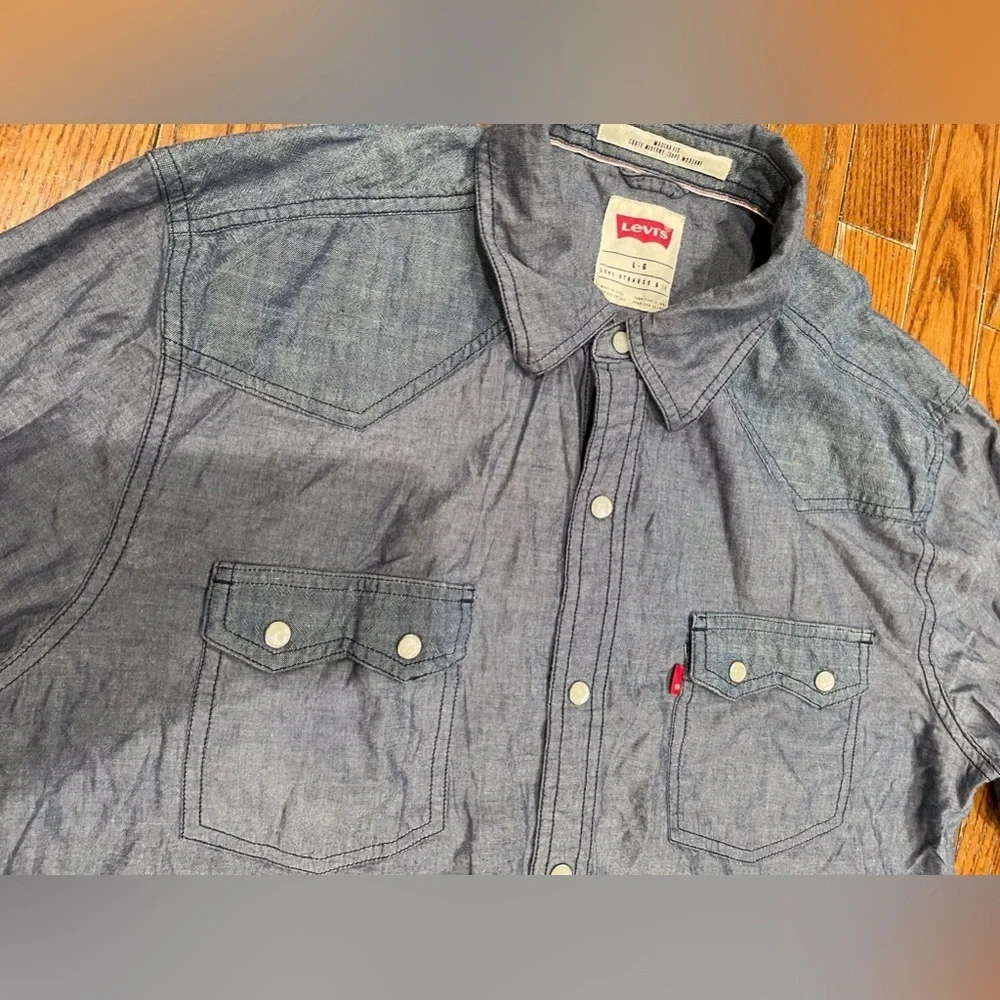 Levi's Men's Blue Button Down Shirt